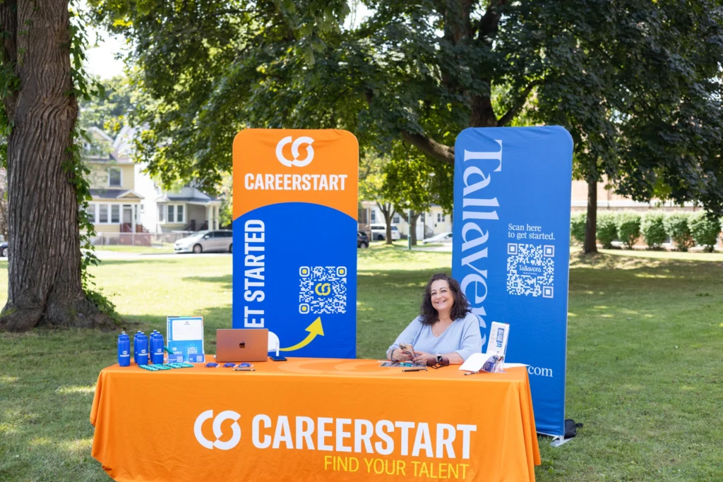 Mary was at one of the many ROC the Block events hosted by Rochester Works, representing both Career Start and Tallavera.